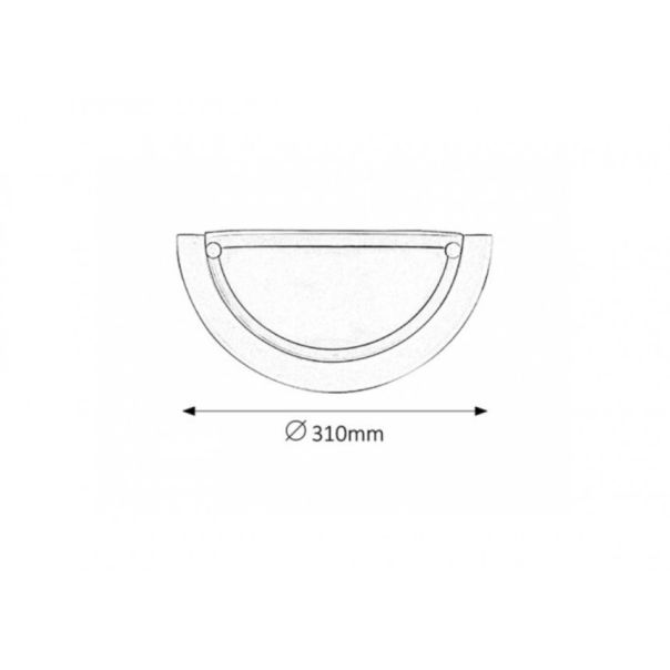 Rabalux Zidna lampa Ufo E27 1x MAX 60W bela (5161) - 5161