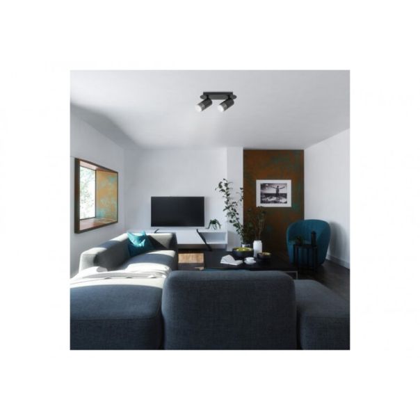 Rabalux Zidna lampa Zircon GU10 2X MAX 5W mat crno (5070) - 5070