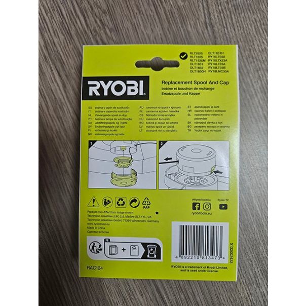 RYOBI Glava (kalem) za aku. trimer za travu (pojedinačna) RAC124 - RAC124