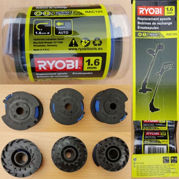 RYOBI Glava (kalem) za aku. trimer za travu (3 kom) RAC125 - RAC125