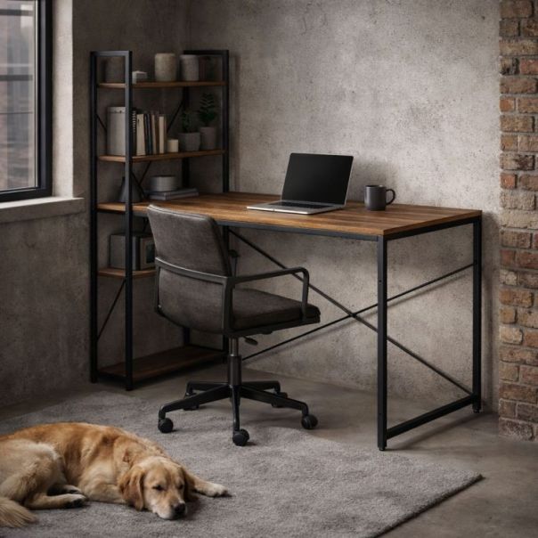 MODERNHOME Radni sto 120x60 cm sa policama dark - EP2828274