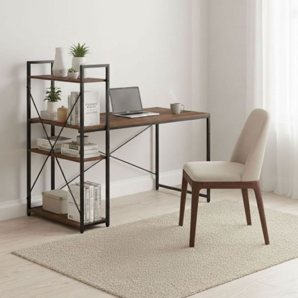 MODERNHOME Radni sto 120x60 cm sa policama dark - EP2828274