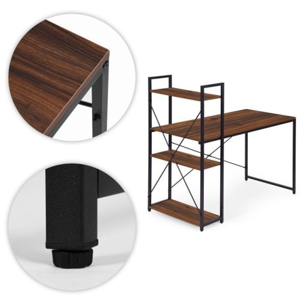 MODERNHOME Radni sto 120x60 cm sa policama dark - EP2828274