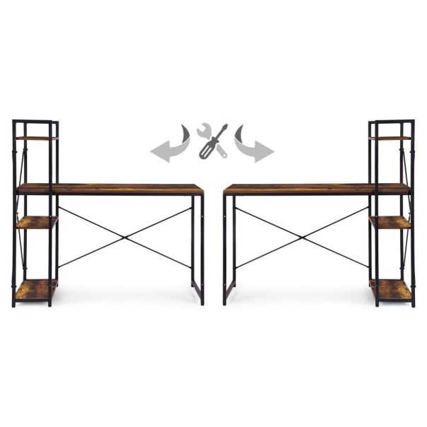 MODERNHOME Radni sto 120x60 cm sa policama loft style - EP2828271