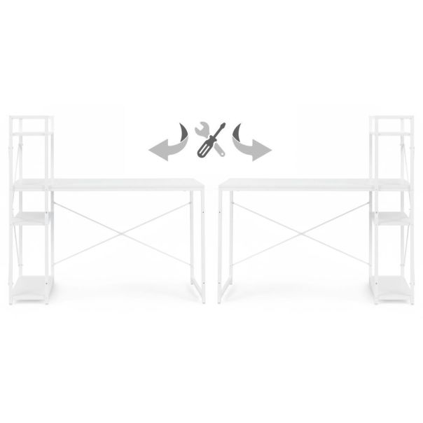 MODERNHOME Radni sto 120x60 cm sa policama white - EP2828268