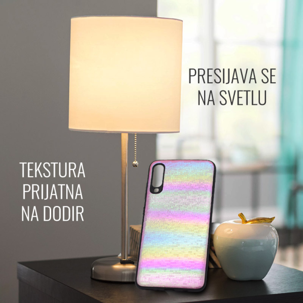 Maska za Samsung M10 Rainbow Mosaic plava - 035349