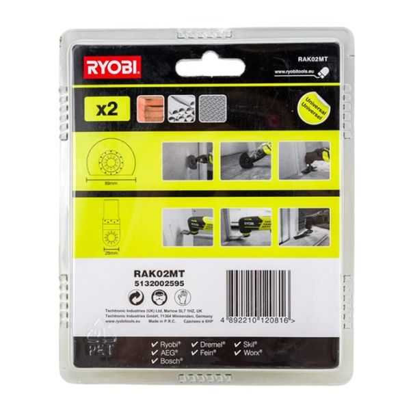 RYOBI Set pribora za multifunkcionalni alat (za renovator), 2 kom RAK02MT - RAK02MT