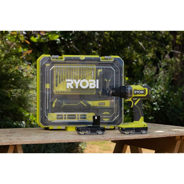 RYOBI Set alata u koferu (aku. bušilica plus ručni alat i pribor) RDD18-2C20TAH - RDD18-2C20TAH