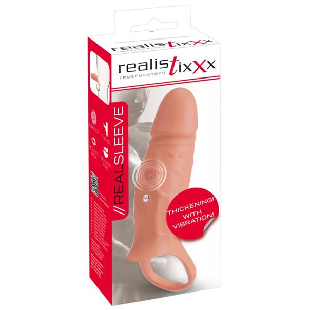 Realistična vibrirajuća navlaka za penis RealSleeve Close - 54051570000