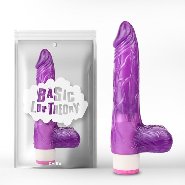 Realisticni vibrator sa testisima Luv Pleaser Purple - CN-131897131