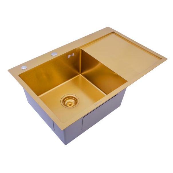 SANDONNA Inox sudopera sa dozerom i oceđivačem 78x50cm HD7850R, zlatna - 2843-1