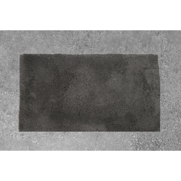 DEKOR DOM Mikrofiber prostirka za kupatilo 50x80cm Shaggy, tamno siva - 024443