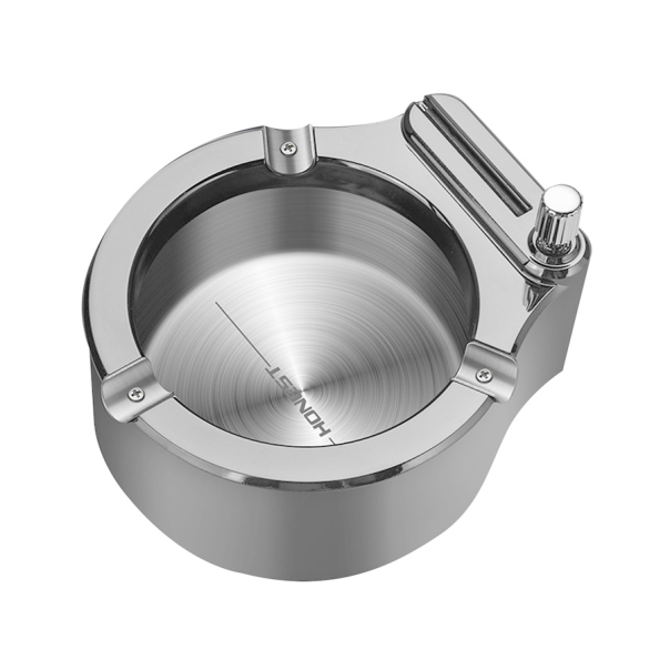 Retro Metalna pepeljara upaljac siva - 212797