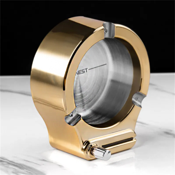 Retro Metalna pepeljara upaljac zlatna - 213587