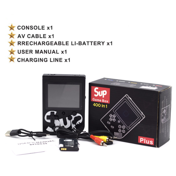 Ručna konzola retro Sup (400 igrica) bela - 039858