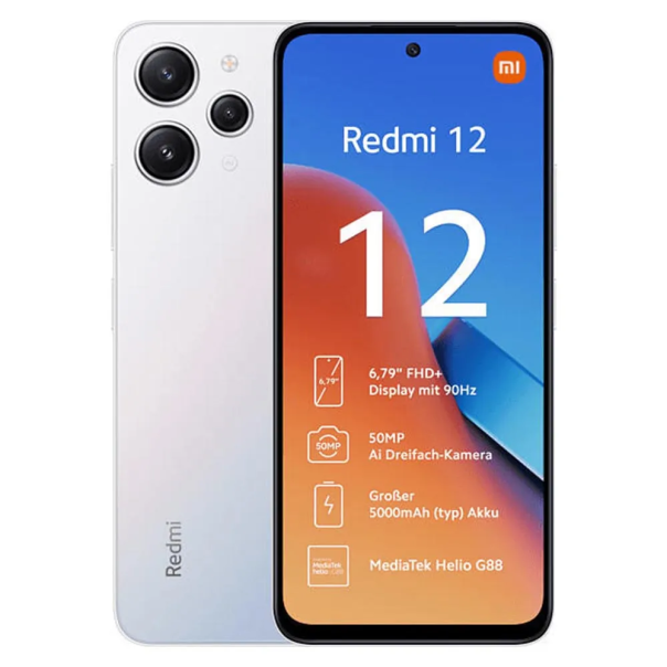 Refabrikovan Xiaomi Redmi 12 4/128GB Polar Silver DS 4G Grade-C - RFB_6941812731079_C