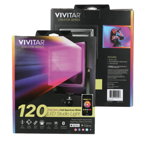 RGB LED Studio Reflektor bluetooth Vivitar 120 LEDs/ 60W crni - 600591