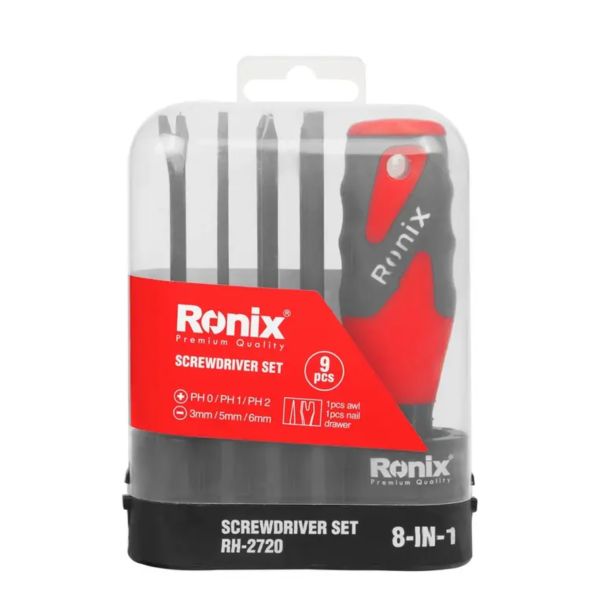 RONIX Univerzalni SET odvijača sa nastavcima 8-delni Cr-V RH-2720 PLC - RH-2720RX