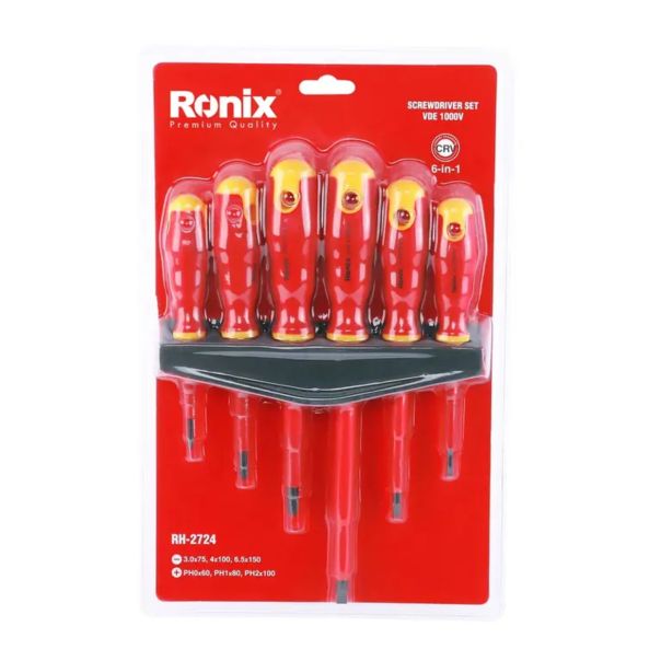 RONIX SET Odvijača VDE 1000V Cr-V 6-delni RH-2724 BL 3xS + 3xPH - RH-2724RX