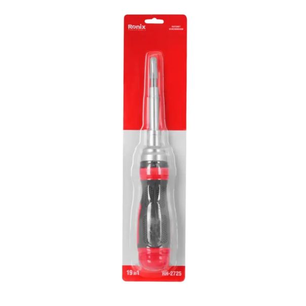 RONIX SET Račnastog odvijača sa nastavcima 8 u 1 - 3 funkcije RH-2725 BL 24cm/330g - RH-2725RX