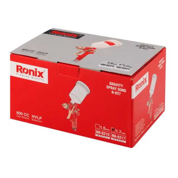RONIX Pištolj za farbanje sa gornjom posudom (2-3.5bar) RH-6217 CB 600ml/1.7mm - RH-6217RX