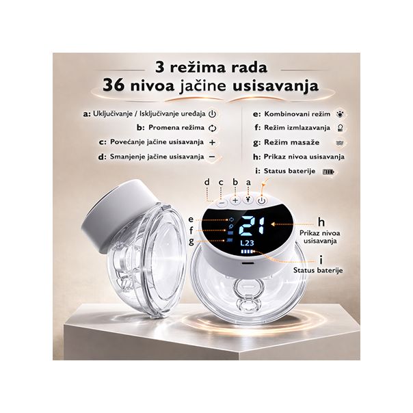 BBO ELEKTRICNA PUMPICA ZA GRUDI - HANDS FREE (RH705) - EP2878503
