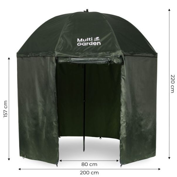 MULTIGARDEN Ribolovački suncobran podesive visine sa potpunim pokrivačem, - EP2256334