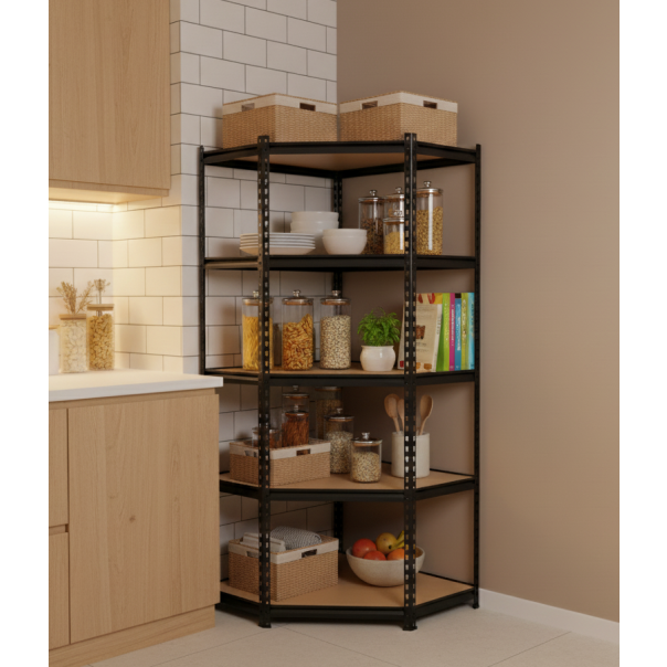 ePRO polica ugaona premium 183x70x30, metal-drvo, 875kg (5x175kg) - E0015