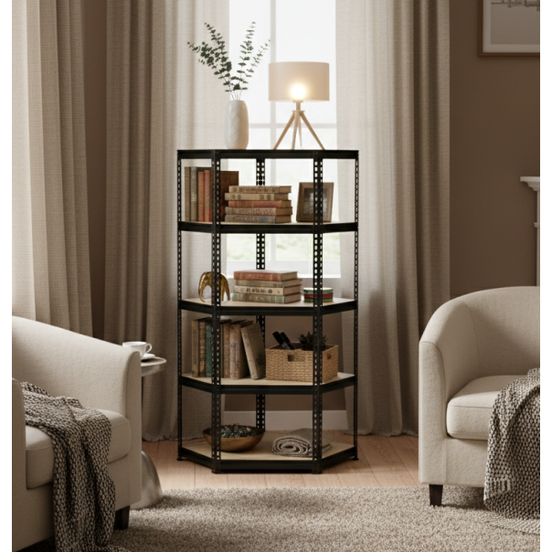 ePRO polica ugaona premium 183x70x30, metal-drvo, 875kg (5x175kg) - E0015