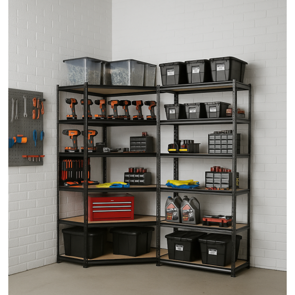 ePRO metalna montažna polica SET 1 kom ugaona 180x90x40 + 2 kom premium 180x90x40, metal-drvo - EP3065259