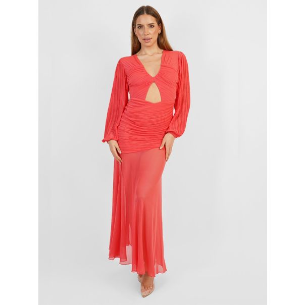JADED ROSE Ženska haljina duga, roze-koralna ,jessie - EP2957968