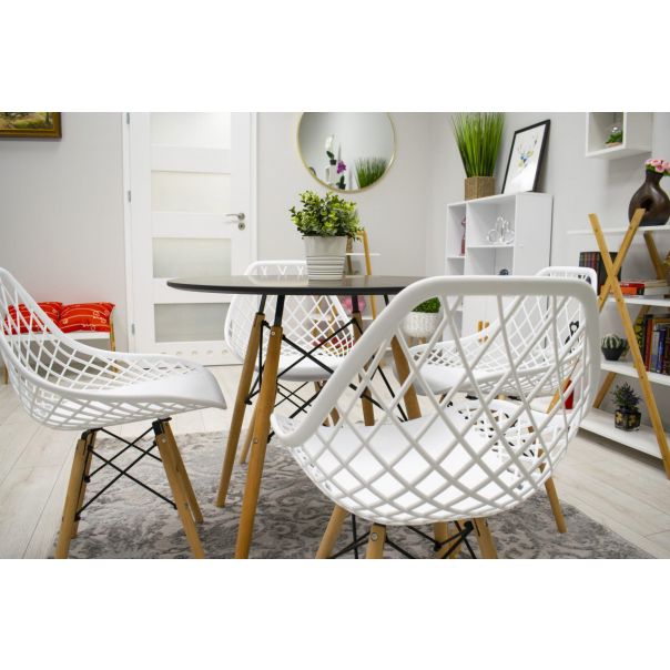 BOLZZ Roma set 4 stolice white - BOLROMCHAWHITS