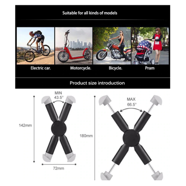 Rotacioni držač za mobilni za električni trotinet Xiaomi M365/Ninebot - 86427