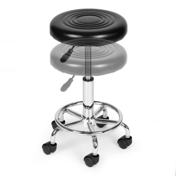 MODERNHOME Rotirajuća stolica, kozmetička i medicinska, podesiva, crna - - EP2671083