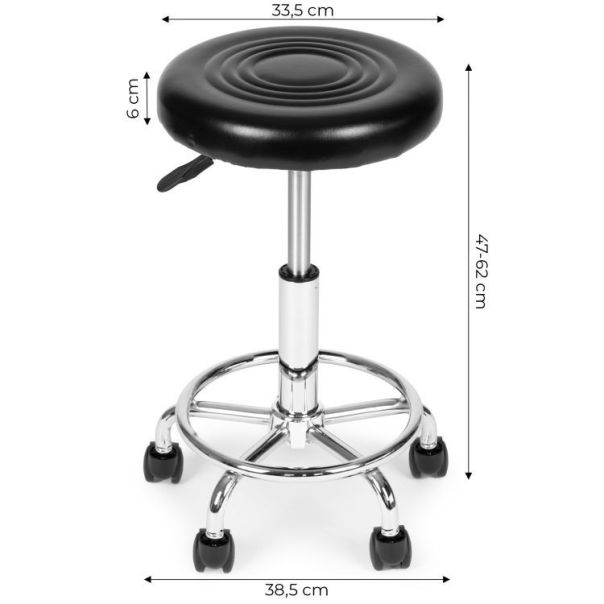 MODERNHOME Rotirajuća stolica, kozmetička i medicinska, podesiva, crna - - EP2671083