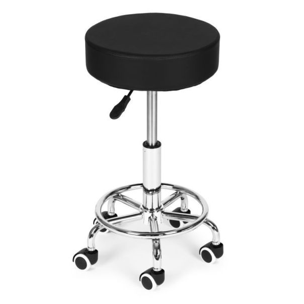 MODERNHOME Rotirajuća stolica, kozmetička i medicinska, podesiva, crna - - EP2671086