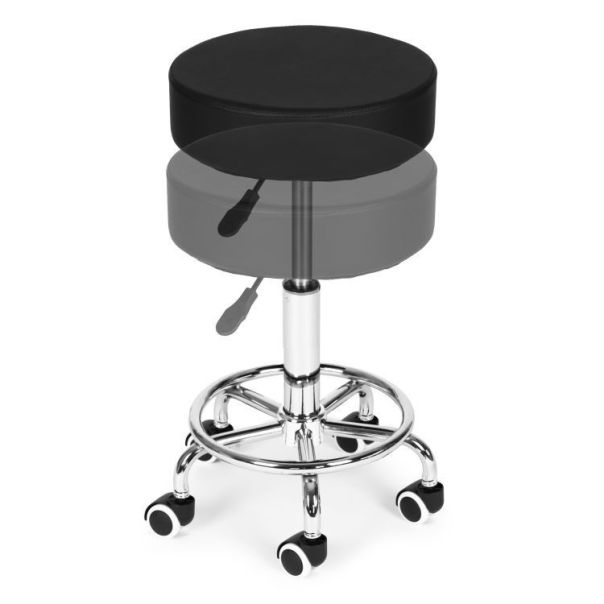 MODERNHOME Rotirajuća stolica, kozmetička i medicinska, podesiva, crna - - EP2671086