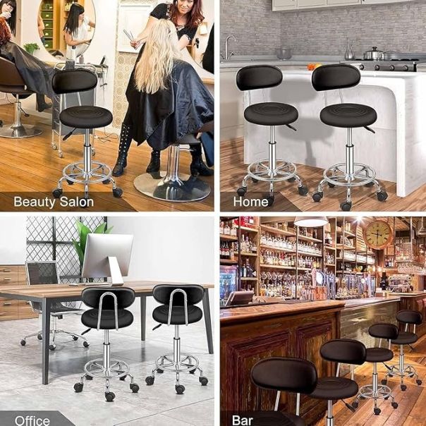 BOLZZ Rotirajuća stolica sa naslonom, podesiva, za salon - ordinaciju moderno 13 - EP2991023