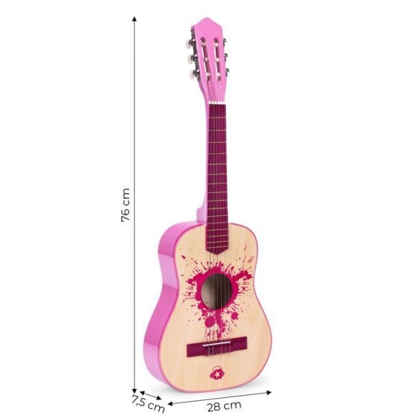 ECO TOYS Roze velika gitara za decu – ecotoys - EP2749310