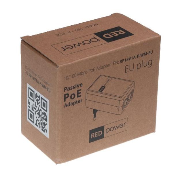 RED POWER RP18V1A-P-WM-EU PoE adapter18V1A FE - RP002