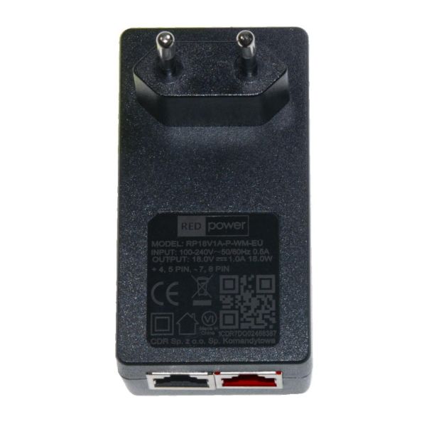 RED POWER RP18V1A-P-WM-EU PoE adapter18V1A FE - RP002