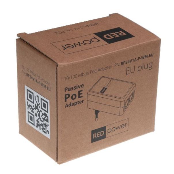 RED POWER RP24V1A-P-WM-EU PoE adapter 24V1A FE - RP003
