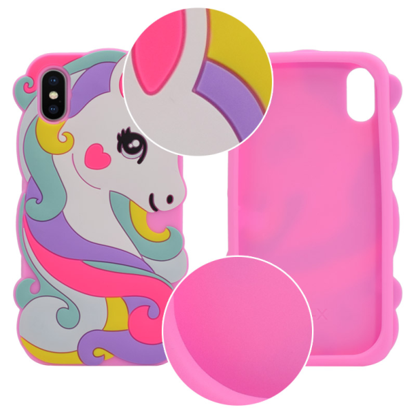 Maska za iPhone X/ XS Unicorn Color Rubber - 036093-1