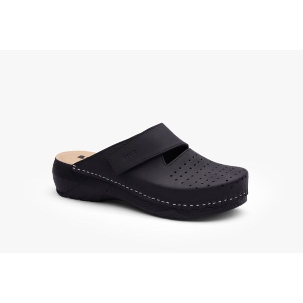 LEON Ženska papuča Rubicon- crna - 3500-CR