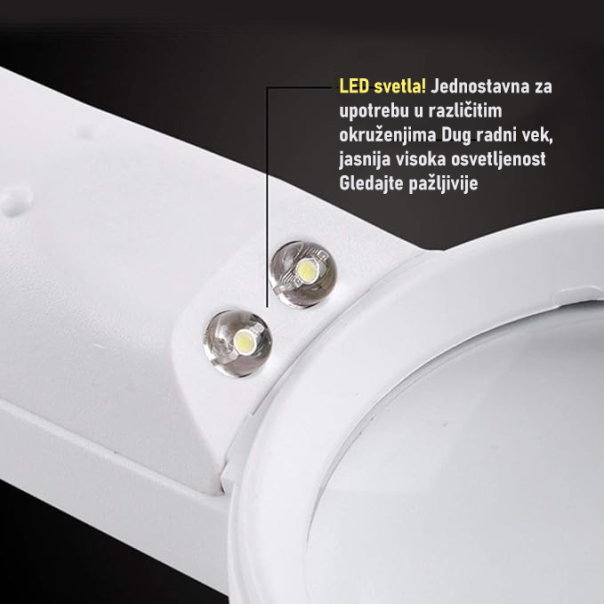Rucna lupa 3x sa LED svetlom - 220451