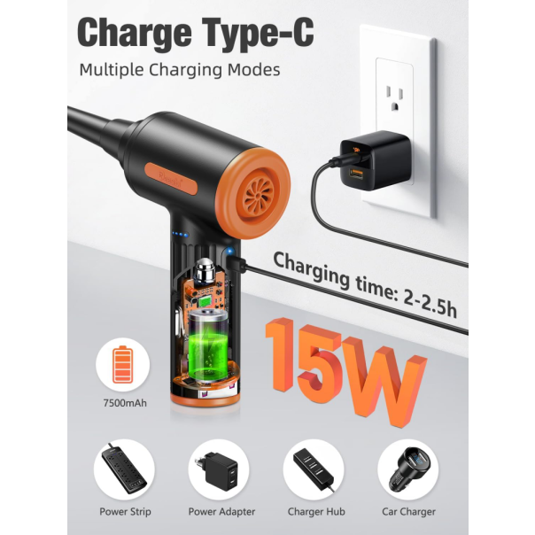 Rucni kompresor AD 20 90W HQ crno narandzasto - 215612