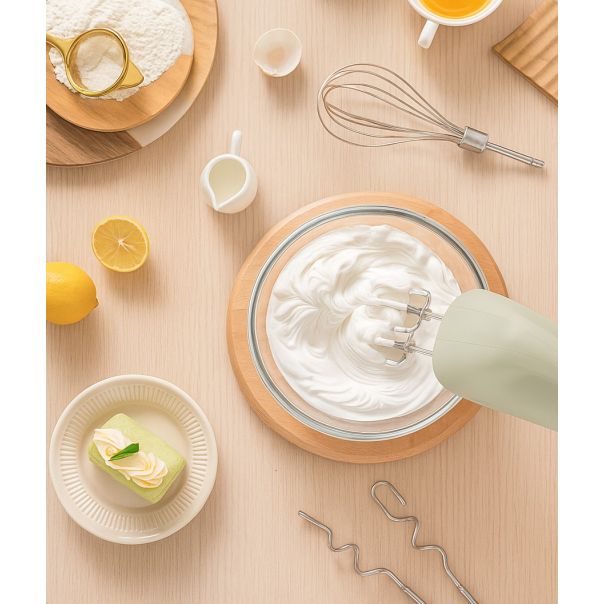 Deaktion električni ručni mikser 150W, 5 brzina, zaštita od pregrevanja, pastelno zelena - R0128