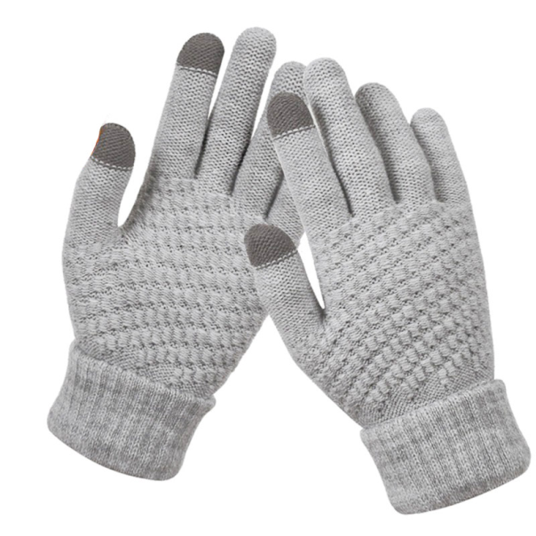 Rukavice za touch screen BRAIDED sive - 607018