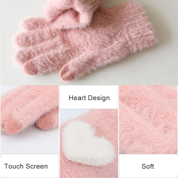 Rukavice za touch screen GENTLE bele - 607024