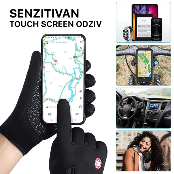 Rukavice za touch screen Forest crne XL - 211180